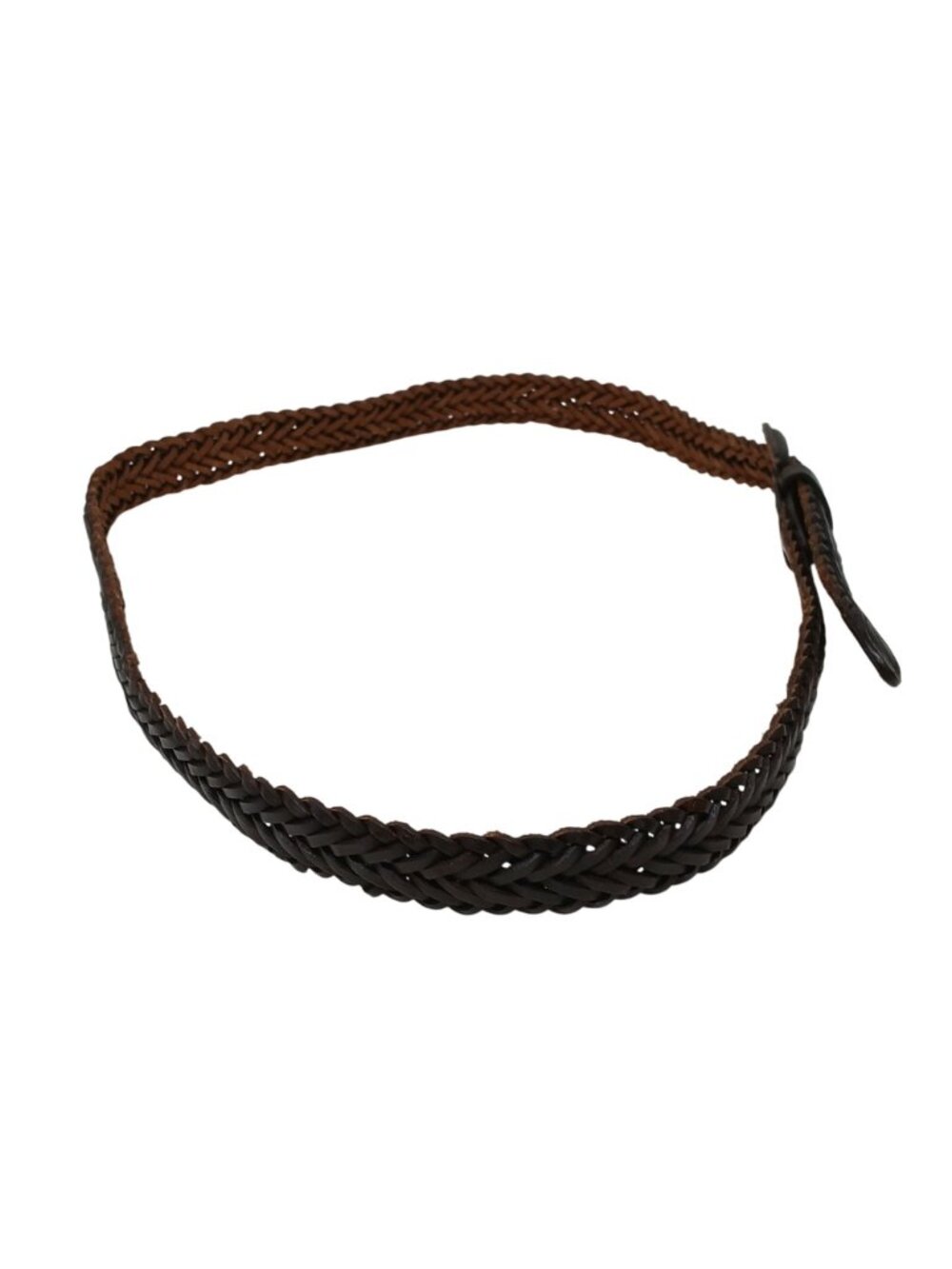 Liz Claiborne Medium Belt Womens Woven Leather & Brass Buckle #I-7 - Picture 9 of 9